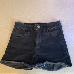 Womens Black American Eagle Shorts